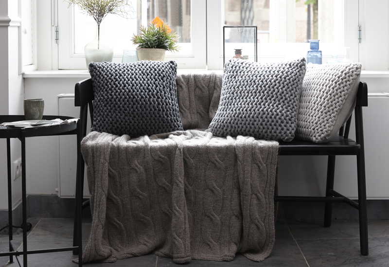 living stoere gebreide kussens grijs design birmingham - ditvoorst